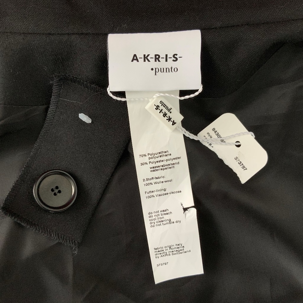 NWT Akris Punto Black Faux Snakeskin High Collar Jacket Sz 10 - Picture 5 of 16